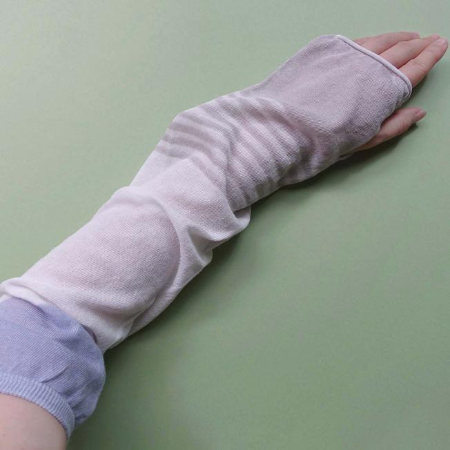 奈良 日本製 創喜 アームカバー 綿麻 UVカット ひんやり冷感 コットン素材 メンズ レディース ギフト プレゼント UVカット 母の日 接触冷感 柔らかい |  | 09