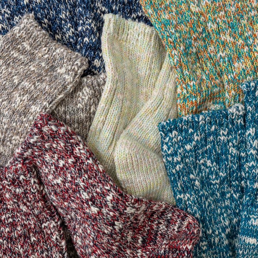 奈良 靴下 リサイクルコットン スラブミックス ミックスカラー 日本製 創喜 メンズ レディース ギフト プレゼント ローゲージ 綿 分厚い カジュアル かわいい |  | 11