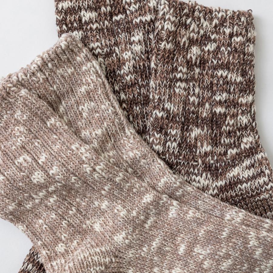 奈良 靴下 日本製 創喜 リサイクルコットン スラブミックス スペシャル カフェカラー メンズ レディース ギフト ローゲージ 綿 分厚い カジュアル かわいい |  | 07