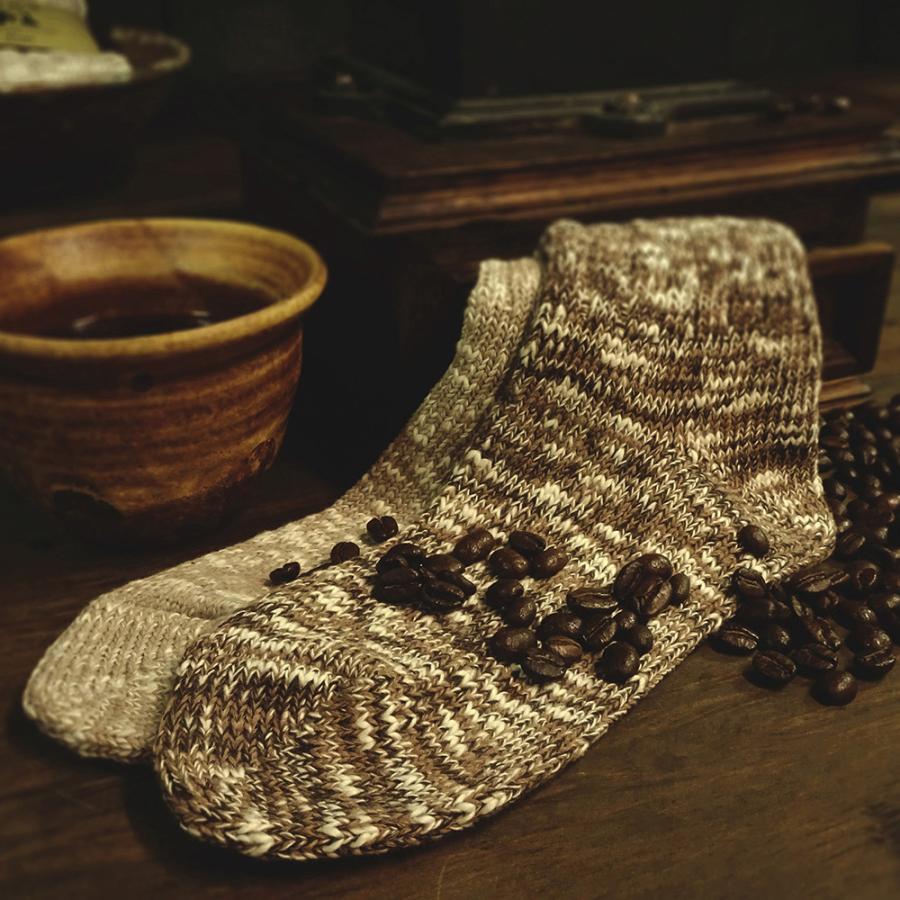 奈良 靴下 日本製 創喜 リサイクルコットン スラブミックス スペシャル カフェカラー メンズ レディース ギフト ローゲージ 綿 分厚い カジュアル かわいい |  | 09