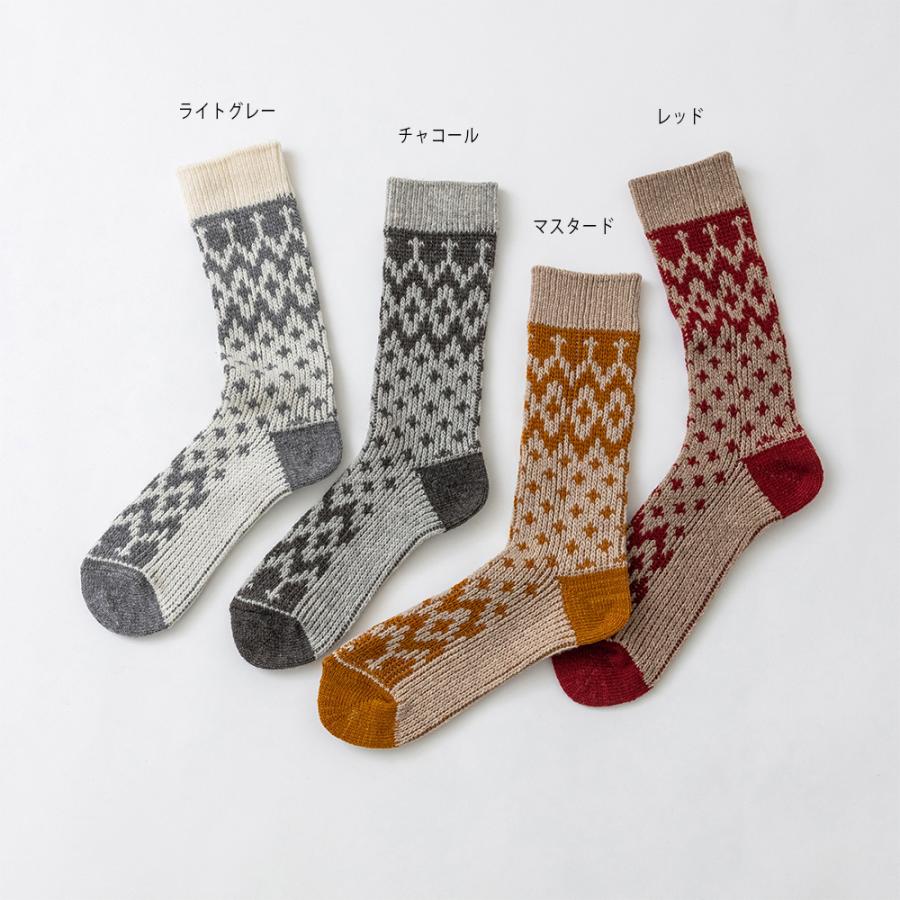 靴下 ノルディック ウールリブクルー |  | 08