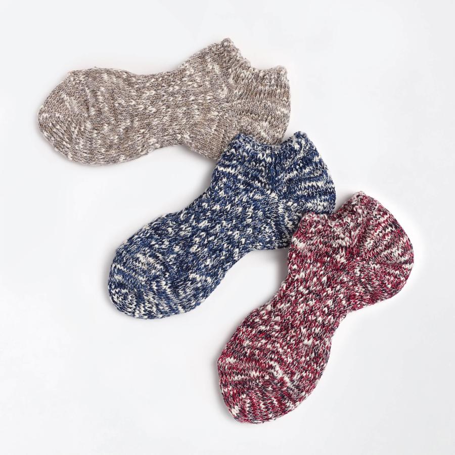 奈良 靴下 日本製 創喜 リサイクルコットン スラブミックス アンクル ミックスカラー メンズ レディース ギフト 綿 コットン アンクレット ローゲージ |  | 04