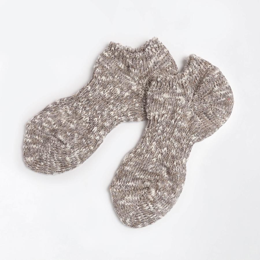 奈良 靴下 日本製 創喜 リサイクルコットン スラブミックス アンクル ミックスカラー メンズ レディース ギフト 綿 コットン アンクレット ローゲージ |  | 05