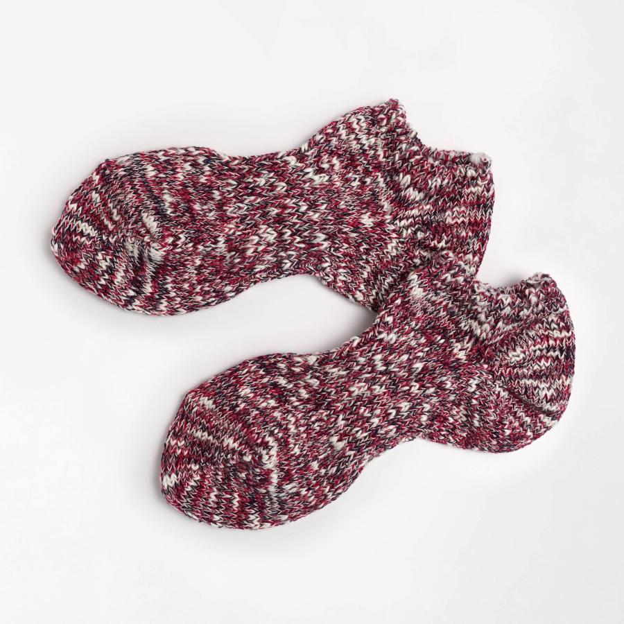 奈良 靴下 日本製 創喜 リサイクルコットン スラブミックス アンクル ミックスカラー メンズ レディース ギフト 綿 コットン アンクレット ローゲージ |  | 07