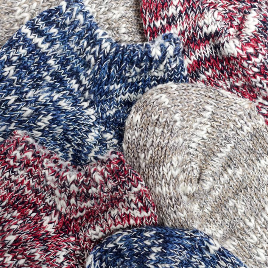 奈良 靴下 日本製 創喜 リサイクルコットン スラブミックス アンクル ミックスカラー メンズ レディース ギフト 綿 コットン アンクレット ローゲージ |  | 08