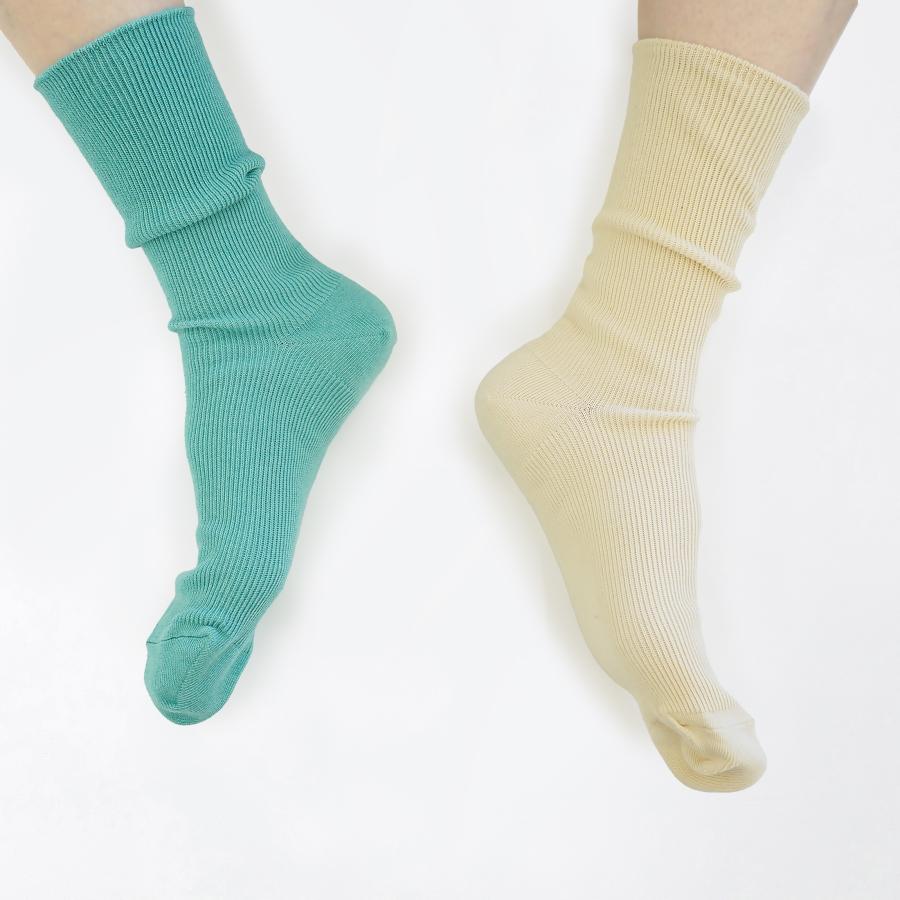 奈良 靴下 日本製 創喜 RE LOOP ゴム無しリブクルーソックス2Pセット ソウキ メンズ レディース ギフト プレゼント 綿 やさしい |  | 16