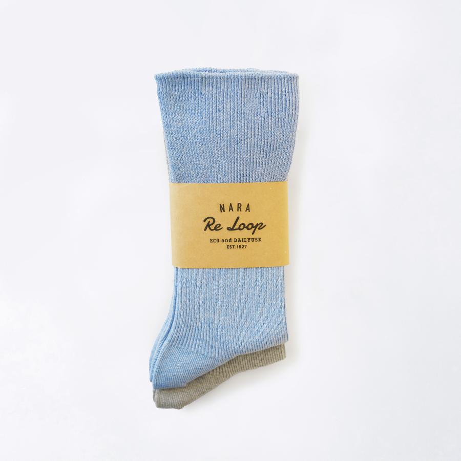 奈良 靴下 日本製 創喜 RE LOOP ゴム無しリブクルーソックス2Pセット ソウキ メンズ レディース ギフト プレゼント 綿 やさしい |  | 04