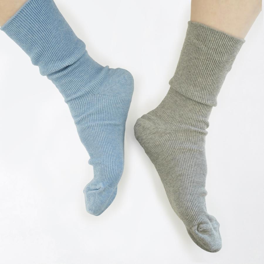 奈良 靴下 日本製 創喜 RE LOOP ゴム無しリブクルーソックス2Pセット ソウキ メンズ レディース ギフト プレゼント 綿 やさしい |  | 14