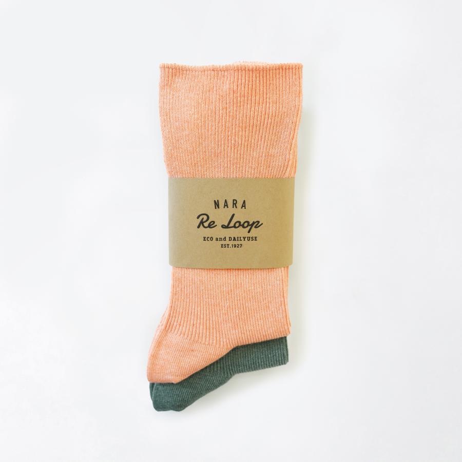 奈良 靴下 日本製 創喜 RE LOOP ゴム無しリブクルーソックス2Pセット ソウキ メンズ レディース ギフト プレゼント 綿 やさしい |  | 06