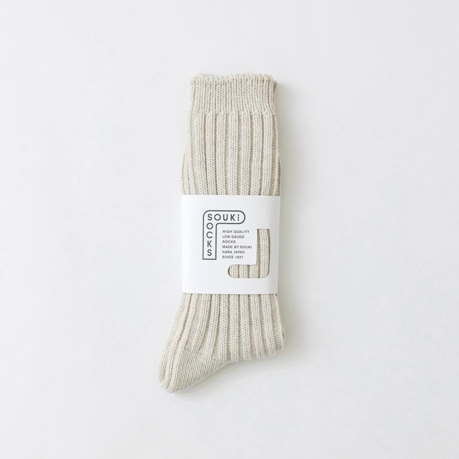 創喜 奈良 靴下 日本製 靴下 Puffy パフィ コットンリブクルー メンズ レディース ギフト 綿 リブ ローゲージ ふっくら ベーシック ノームコア |  | 15