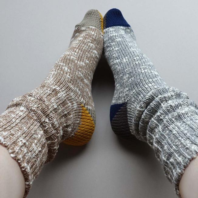 奈良 靴下 日本製 Woody ウッディ- コットンリブクルー 創喜 メンズ レディース ギフト ふっくら 綿 スラブ コットン カジュアル くつした |  | 12