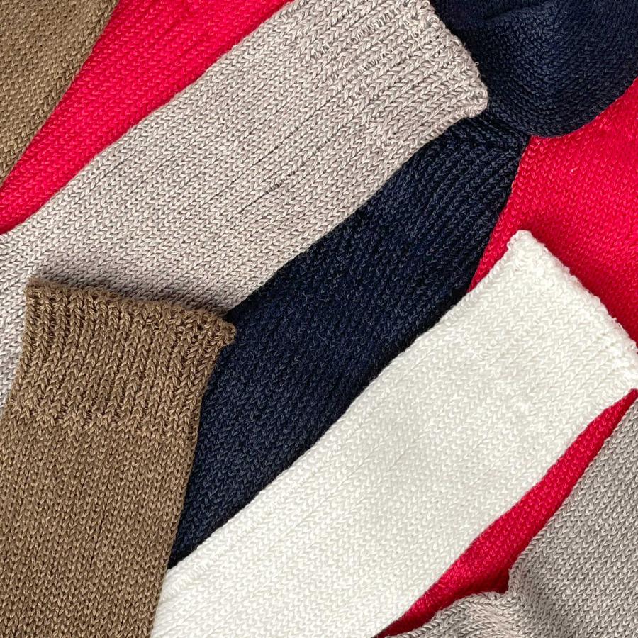 奈良 靴下 日本製 Branch ブランチ リネンリブクルー 創喜 メンズ レディース ギフト 麻 リネン ローゲージ さらり 通気性 くつした |  | 12