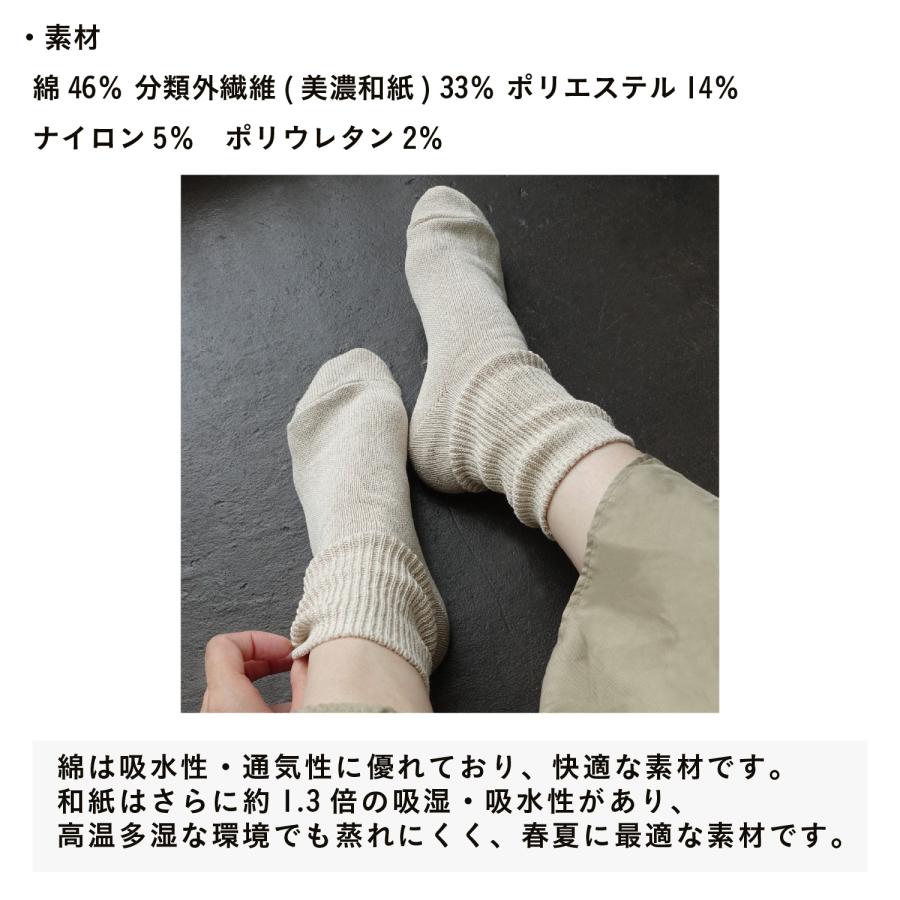 奈良 靴下 日本製 Solid ソリッド 和紙ショートソックス 創喜 メンズ レディース ギフト 美濃 くつした 吸湿 吸水 綿 通気性 フォーマル ビジネス ノームコア |  | 07