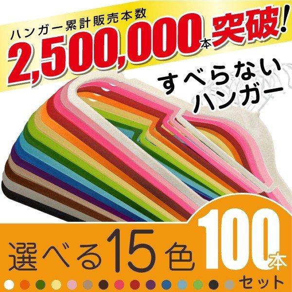 新発売 すべらないハンガー 選べる15色 送料無料限定セール中 100本セット