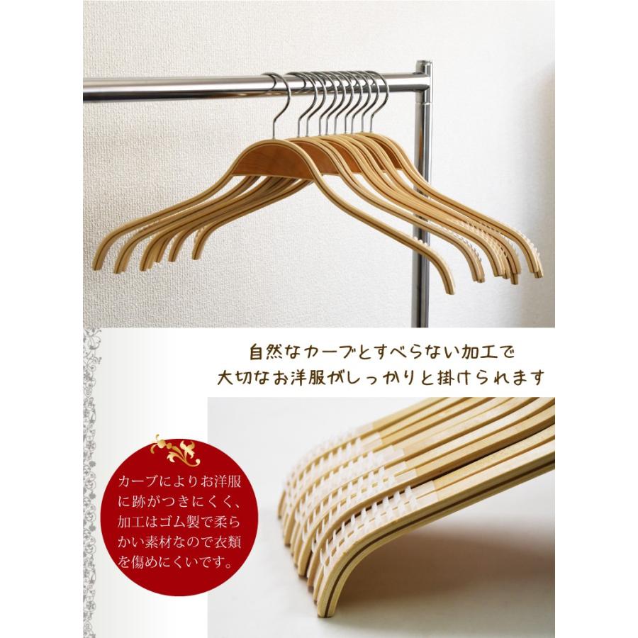 ハンガー プライウッドハンガー 送料無料 20本セット すべらない木製ハンガー ハンガ−｜reluxys｜03