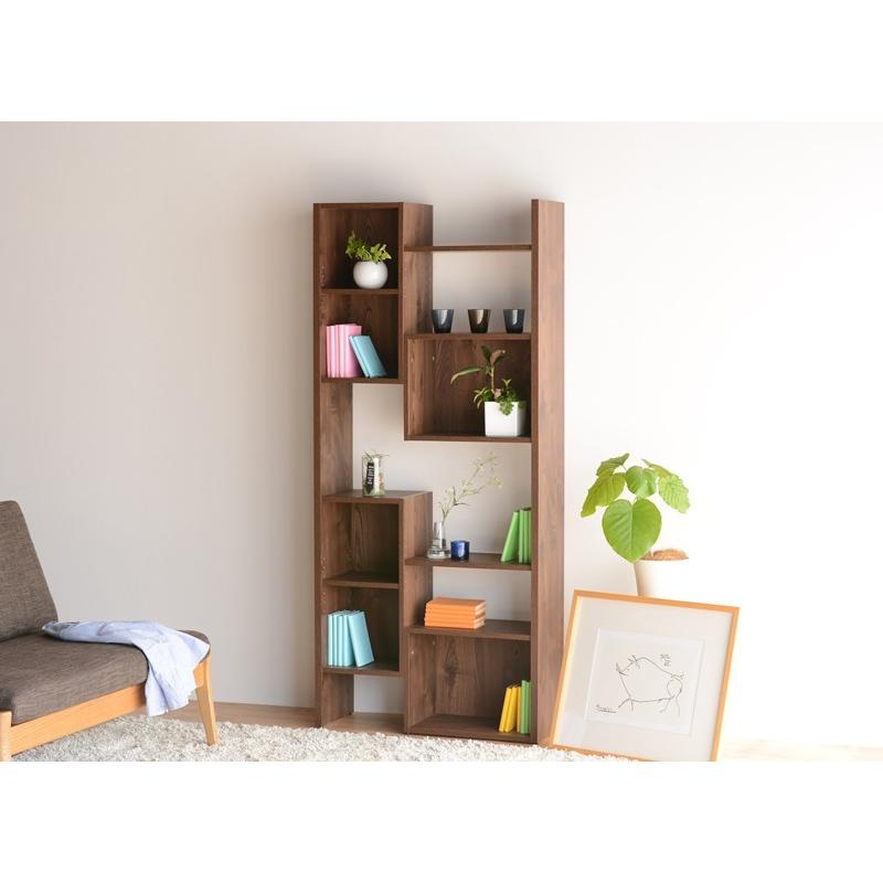 ハイタイプ 収納家具 フリーラック 選べる2色 リビング収納 飾り棚