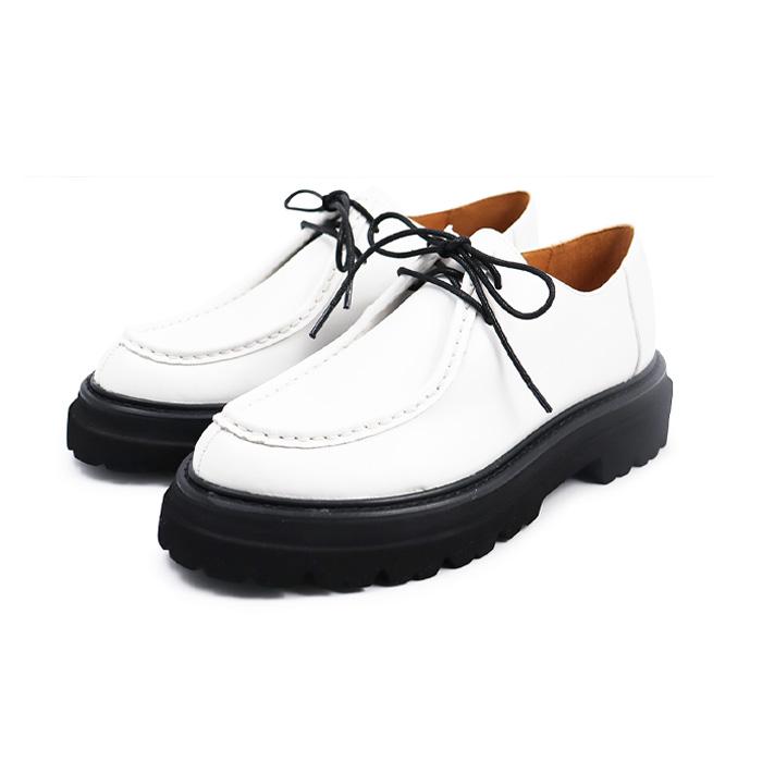 代引不可】 アポム レースアップシューズ 40 グレー 革 靴 レディース