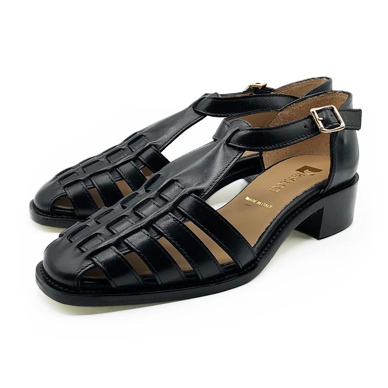 PASCUCCIパスクッチグルカサンダル38 黒