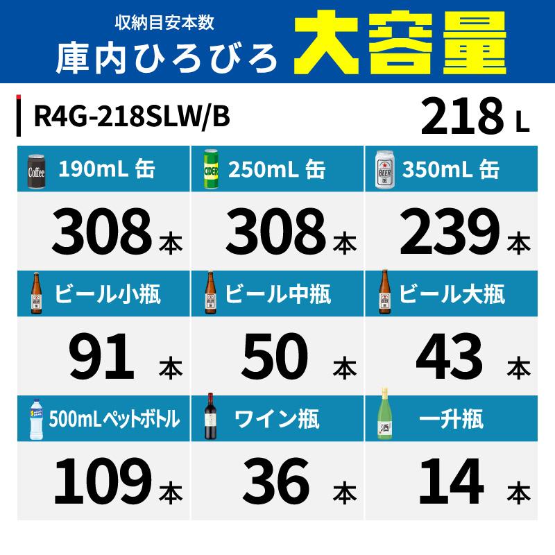 レマコム 4面ガラス冷蔵ショーケース R4G-218SLW フォーシーズン 218L