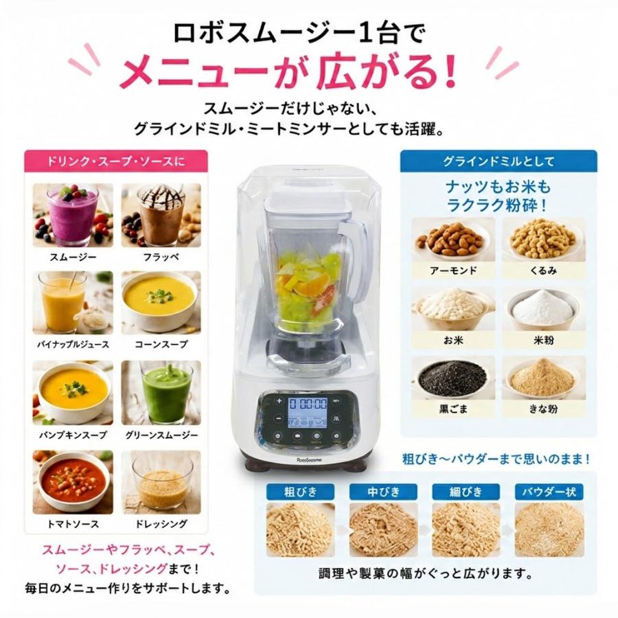 レマコム スムージーブレンダー 2L ロボスムージー RSB-2000 静音 防音