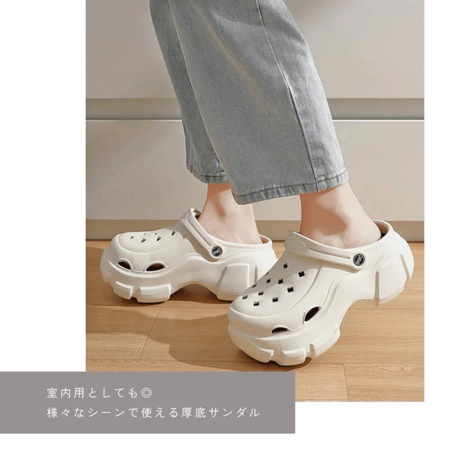 厚底 サンダル レディース クロッグ ミュール かわいい 韓国