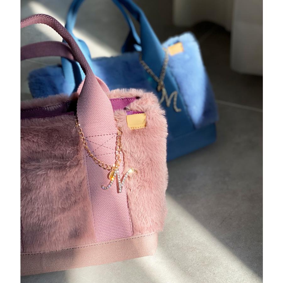 トートバッグ レディース ファー コーデュロイ 仕切り ミニ