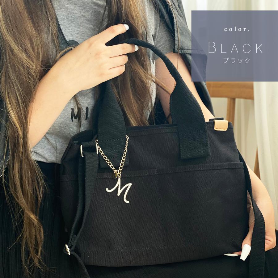 レディース トートバッグ ショルダー ボトルホルダー 仕切り ミニ 小さめ 帆布 キャンバス 2way バッグ ファスナー 斜め掛け 無地 イニシャル 名入れ 送料無料 | ブランド登録なし | 07