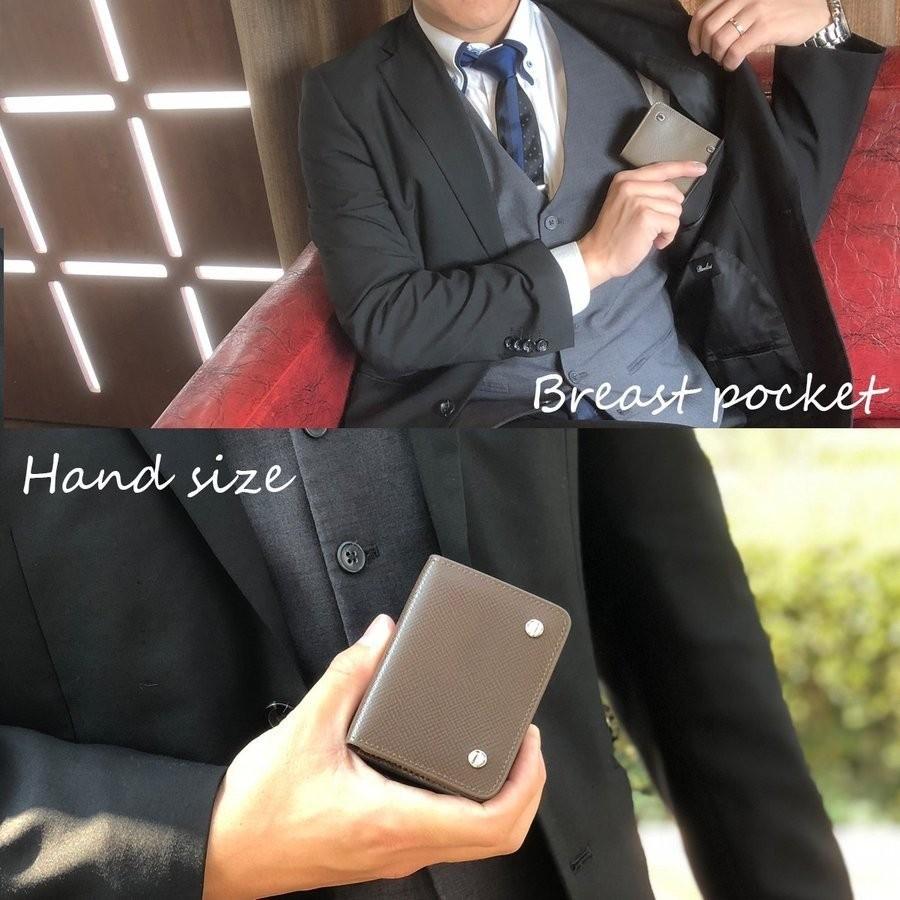 ミニ財布 メンズ 財布 革 本革 小さい ミニウォレット ブランド コンパクト 三つ折り 人気 薄い 薄型 さいふ 40代 30代 20代 送料無料 | ブランド登録なし | 16