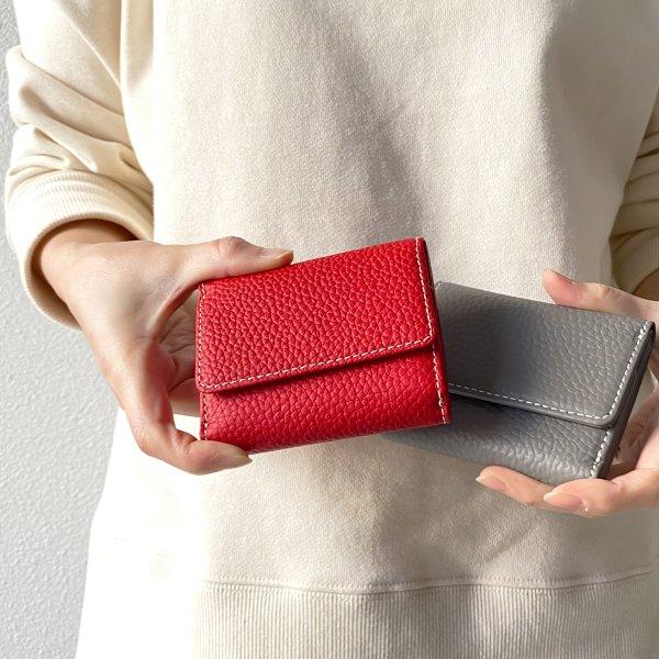 ミニ財布 財布 レディース メンズ 小さい 三つ折り 牛革 レザー 大容量 薄型 極小 ミニウォレット カード入れ 小銭入れ ステッチ Giorno Crawford 送料無料 | ブランド登録なし | 19