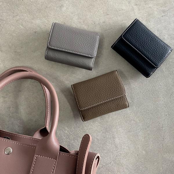 ミニ財布 財布 レディース メンズ 小さい 三つ折り 牛革 レザー 大容量 薄型 極小 ミニウォレット カード入れ 小銭入れ ステッチ Giorno Crawford 送料無料 | ブランド登録なし | 21