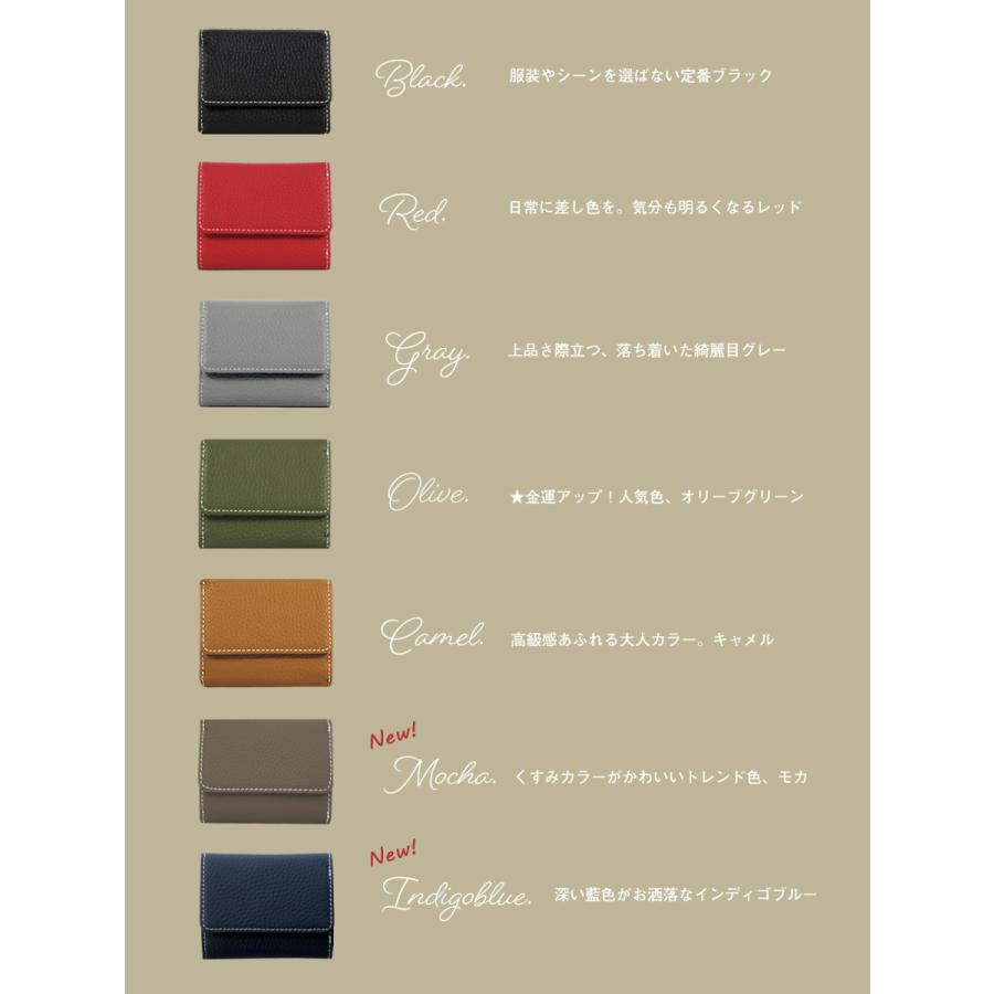 ミニ財布 財布 レディース メンズ 小さい 三つ折り 牛革 レザー 大容量 薄型 極小 ミニウォレット カード入れ 小銭入れ ステッチ Giorno Crawford 送料無料 | ブランド登録なし | 16