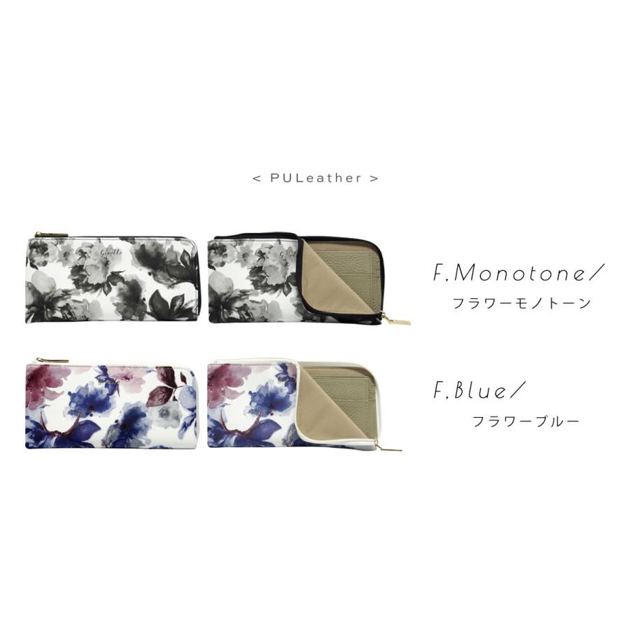 長財布 ブランド レディース 大容量 軽量 薄い 使いやすい 財布 30代 40代 50代 スリム 薄型 磁気防止 スキミング防止 L字ファスナー 花柄 | GISELLE | 25