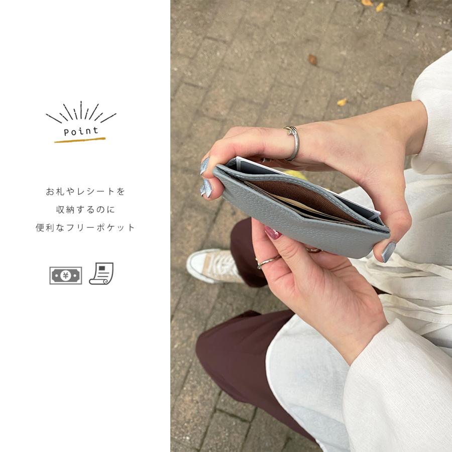 財布 レディース ミニ財布 ミニウォレット 小さい財布 薄財布 小銭入れ 薄い スリム 革 レザー パスケース BOX型 小銭入れ カード入れ | GISELLE | 20