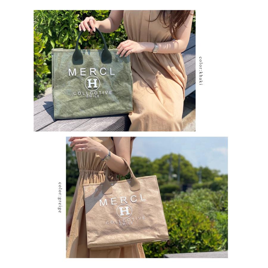 トートバッグ レディース 大容量 軽い ビニール バッグ おしゃれ ロゴ