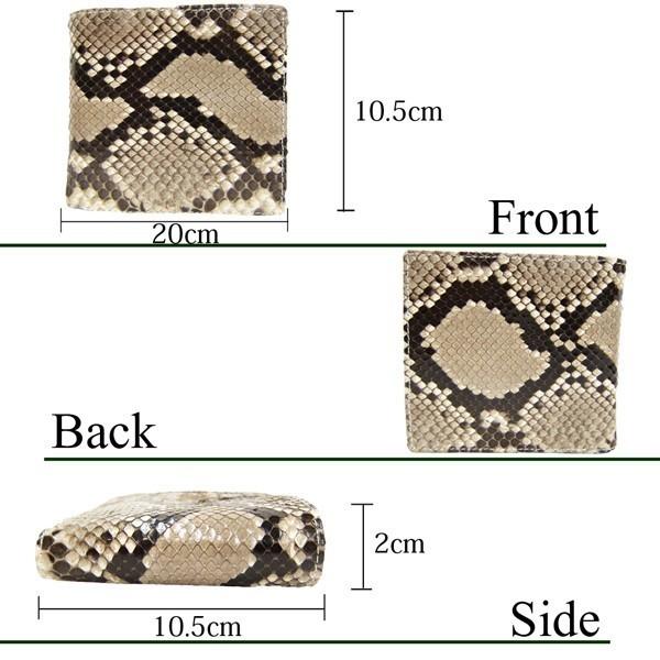 メンズ 財布 Maturi マトゥーリ ダイヤモンドパイソン 二つ折り財布 レザー 本革 蛇革 一枚革 二折財布 MR-067 送料無料 | Maturi JAPAN | 01