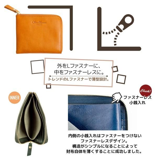 ミニ財布 メンズ レディース 財布 L字 ラウンドファスナー 本革 牛革 イタリアンレザー ユニセックス 薄い さいふ メール便 送料無料 | DomTeporna Italy | 04