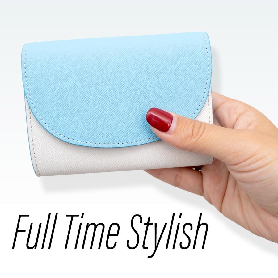 財布 二つ折り財布 レディース 牛革 コンパクト 小さい パステル ツートン バイカラー BOX型 小銭入れ カード入れ 折りたたみ おしゃれ かわいい | MALTA | 06