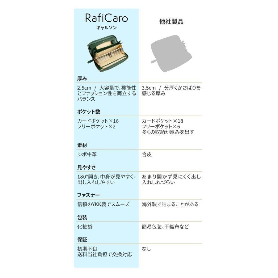 財布 レディース 長財布 ギャルソンタイプ コインスルー レザー 牛革 大容量 じゃばら ラウンドファスナー 小銭入れ ロングウォレット | RafiCaro | 08