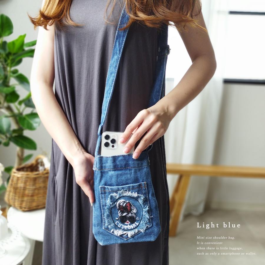 本革 セメタリークロス / デニム ショルダーポーチ スマホショルダー ポーチ 037_top.jpg