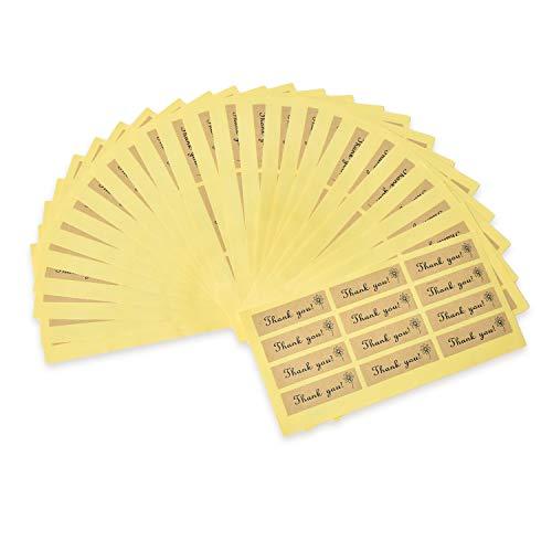 [YHM corporation] ラッピング シール [ thank you シール 300枚/1.3×4.5cm ] ありがとうシール