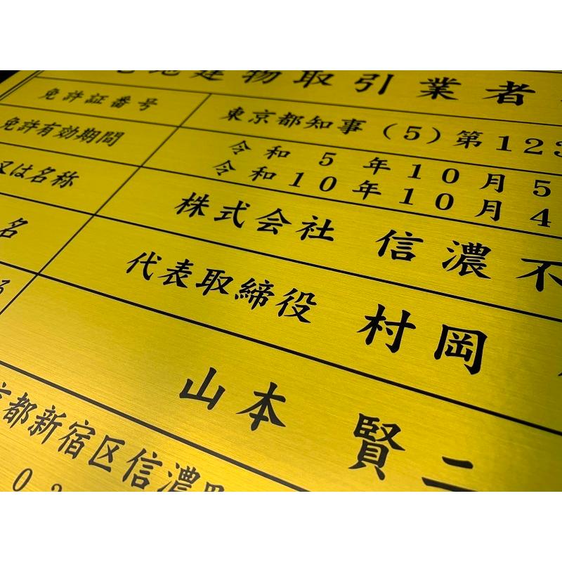 宅地建物取引業者票 シンプルフレーム 1 看板 金看板 業者票 宅