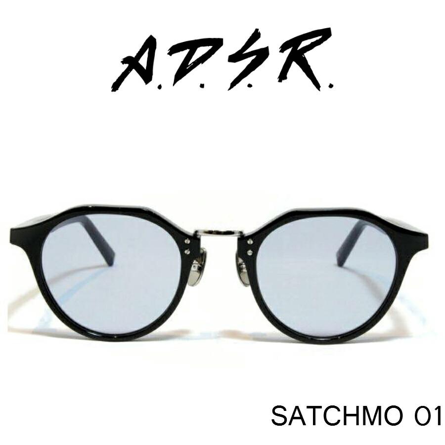 ✨美品✨【A.D.S.R.】［サッチモ 01］ブラック × シルバー　サングラス A.D.S.R. adsr サングラス SATCHMO サッチモ 01 ブラック シルバー