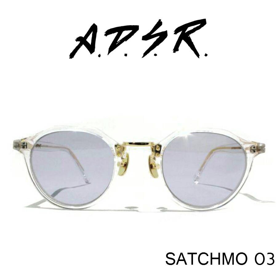 A.D.S.R. adsr サングラス SATCHMO サッチモ 03 クリアフレーム ブルーレンズ ADSR エーディーエスアール｜reminence｜02