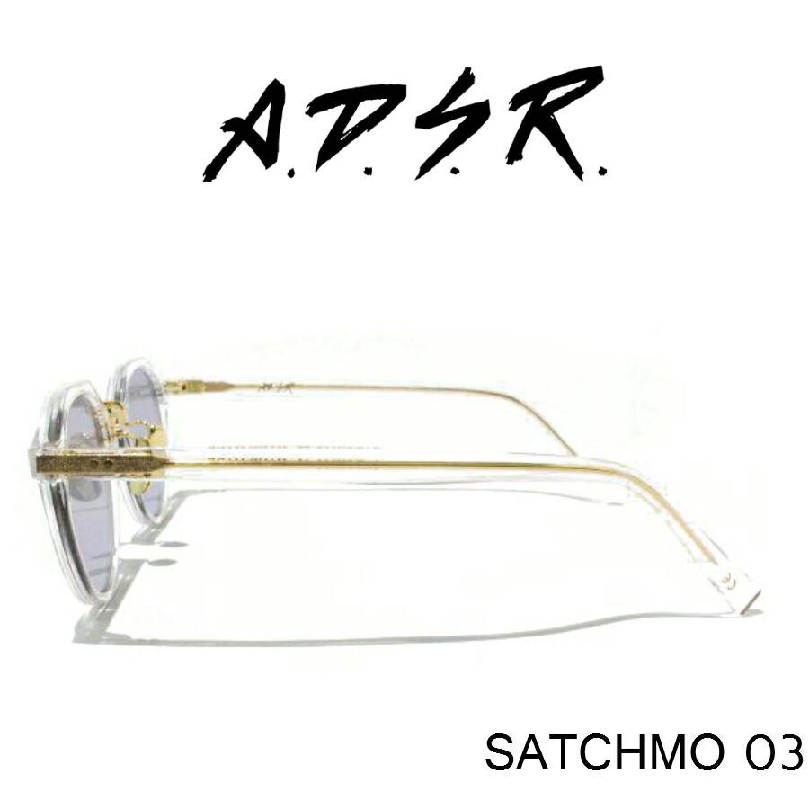 A.D.S.R. adsr サングラス SATCHMO サッチモ 03 クリアフレーム ブルーレンズ ADSR エーディーエスアール｜reminence｜03