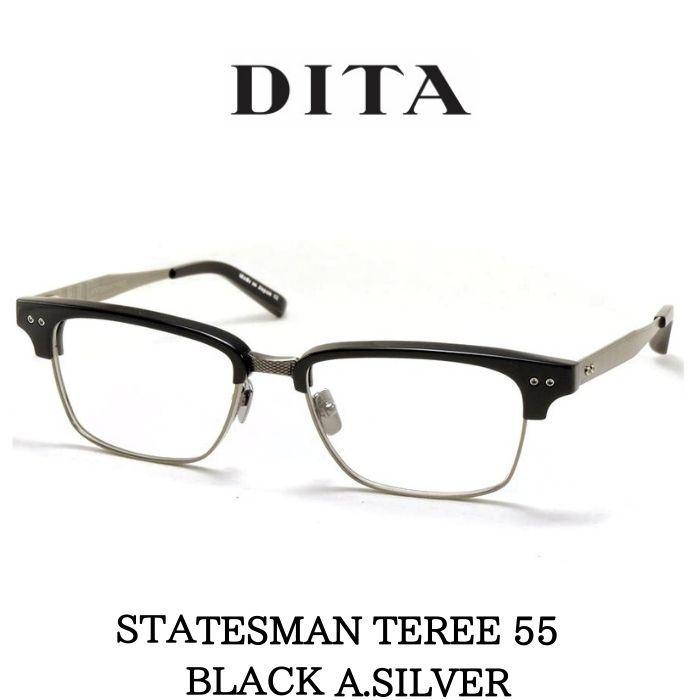 DITA ディータ メガネ 眼鏡 STATESMAN THREE ステイツマン3 55 DRX-2064-A-55 Black-Slv｜reminence