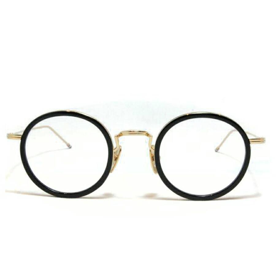 【数量限定アウトレット品】 THOM BROWNE（トム ブラウン）眼鏡　メガネTBX-906-46-01 (BLK-GLD / CLEAR LENS） 【TMF8927563805】(32175円)