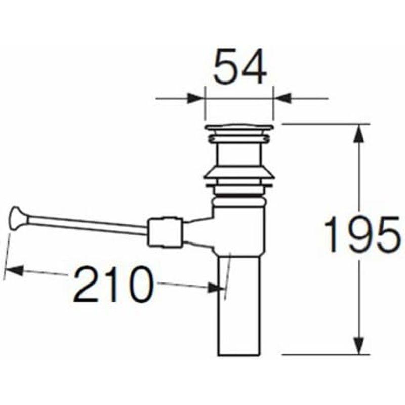 SANEI　排水部品　ポップアップ排水栓上部　パイプ径32mm　H700-1X210-32