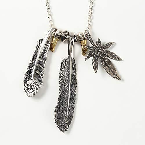 海外輸入 シルバー925 インディアン風 フェザーネックレス 羽 葉 最先端 Www Ladislexia Net