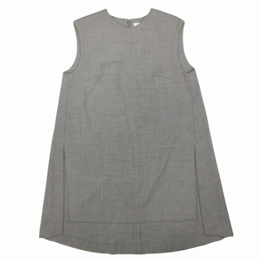美品 ENFOLD エンフォルド プルオーバーベスト トップス ウール ワンピース ノースリーブ サイドスリット 36 グレー レディース 古着 中古 | ENFOLD