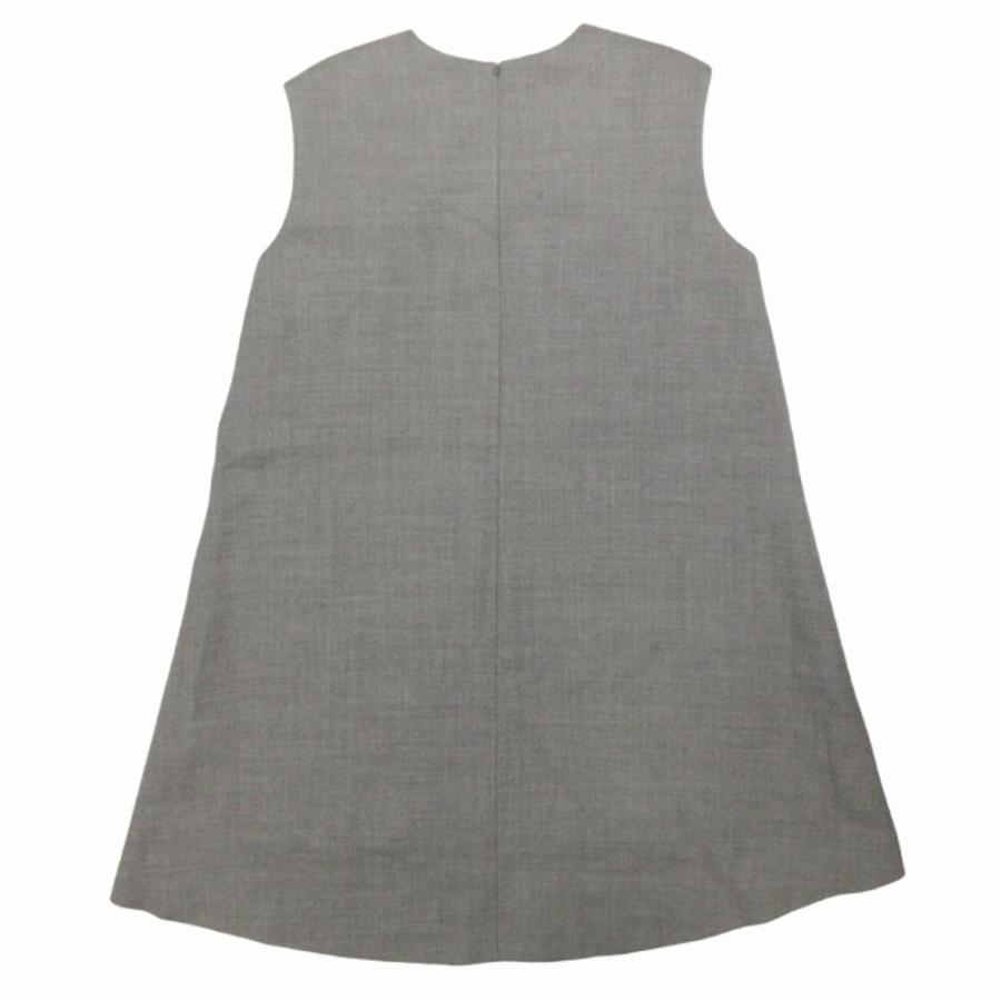 美品 ENFOLD エンフォルド プルオーバーベスト トップス ウール ワンピース ノースリーブ サイドスリット 36 グレー レディース 古着 中古 | ENFOLD | 01